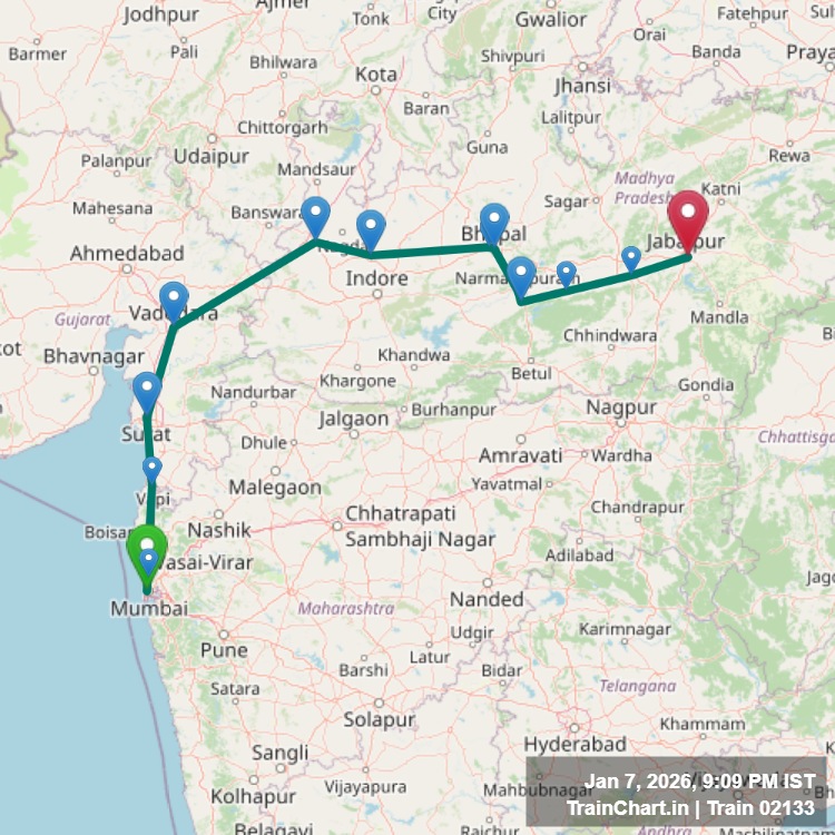 train 02133 map