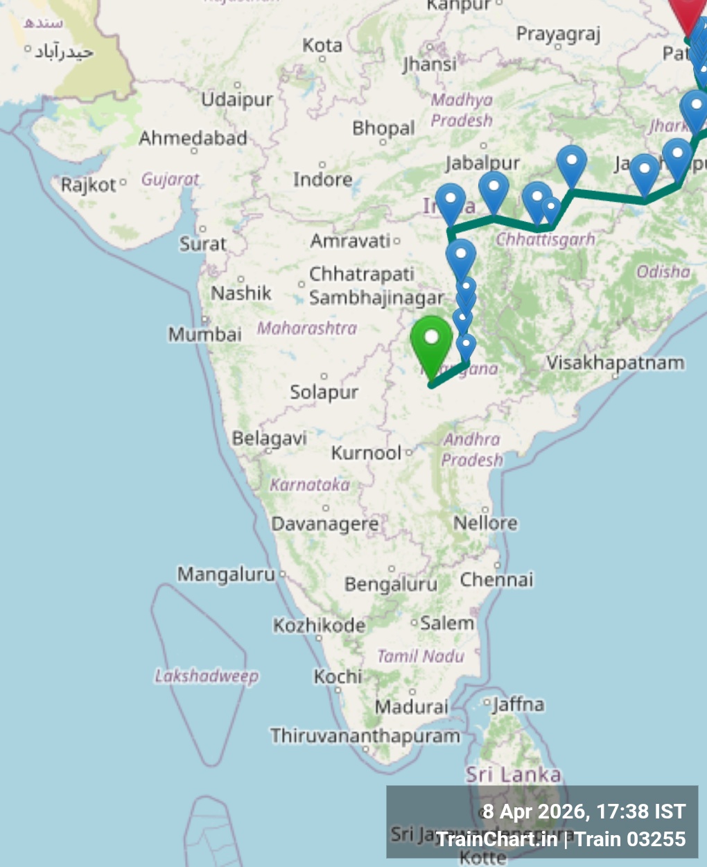 train 03255 map