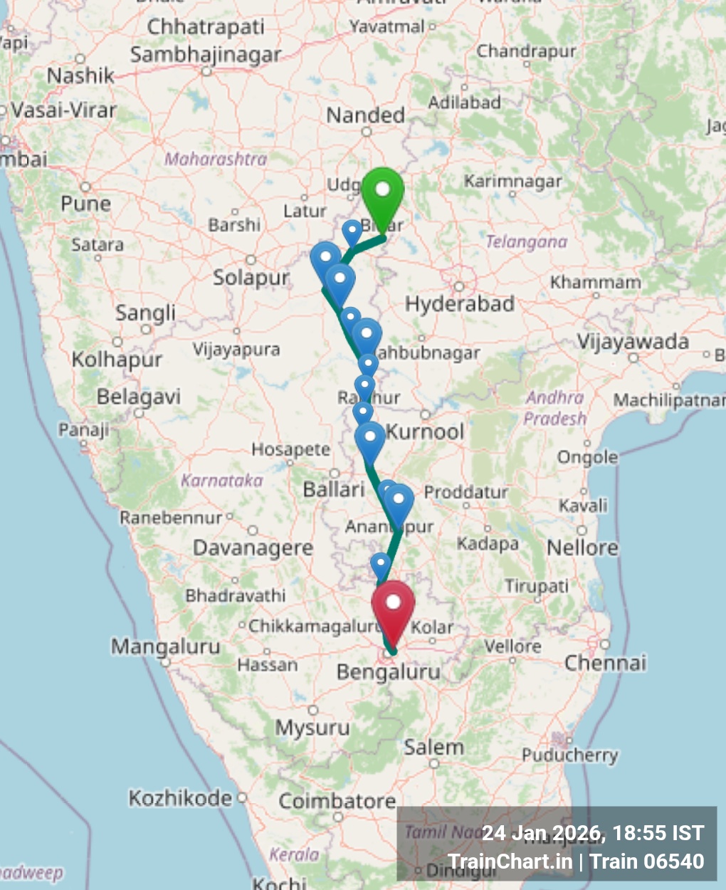 train 06540 map