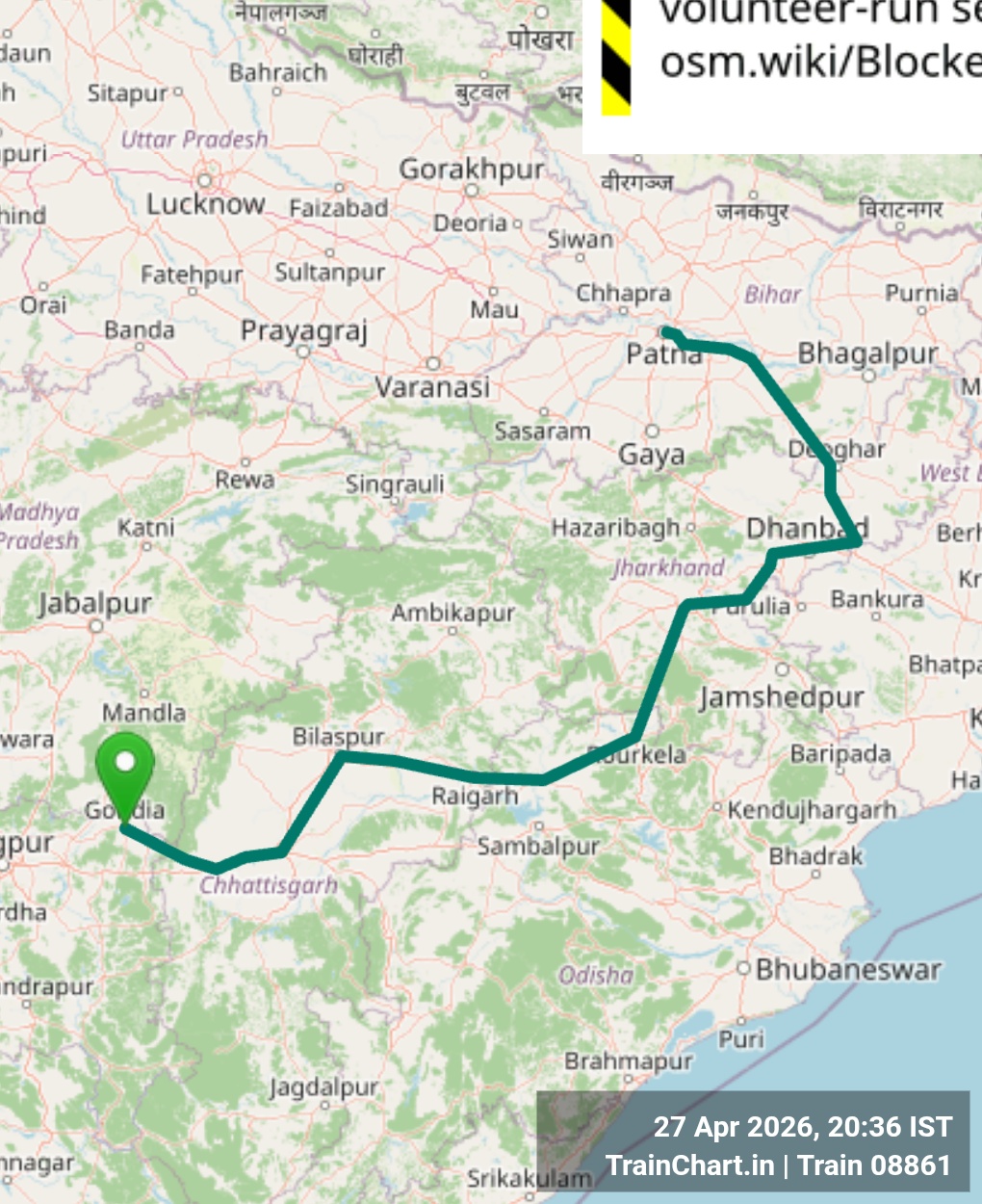 train 08861 map