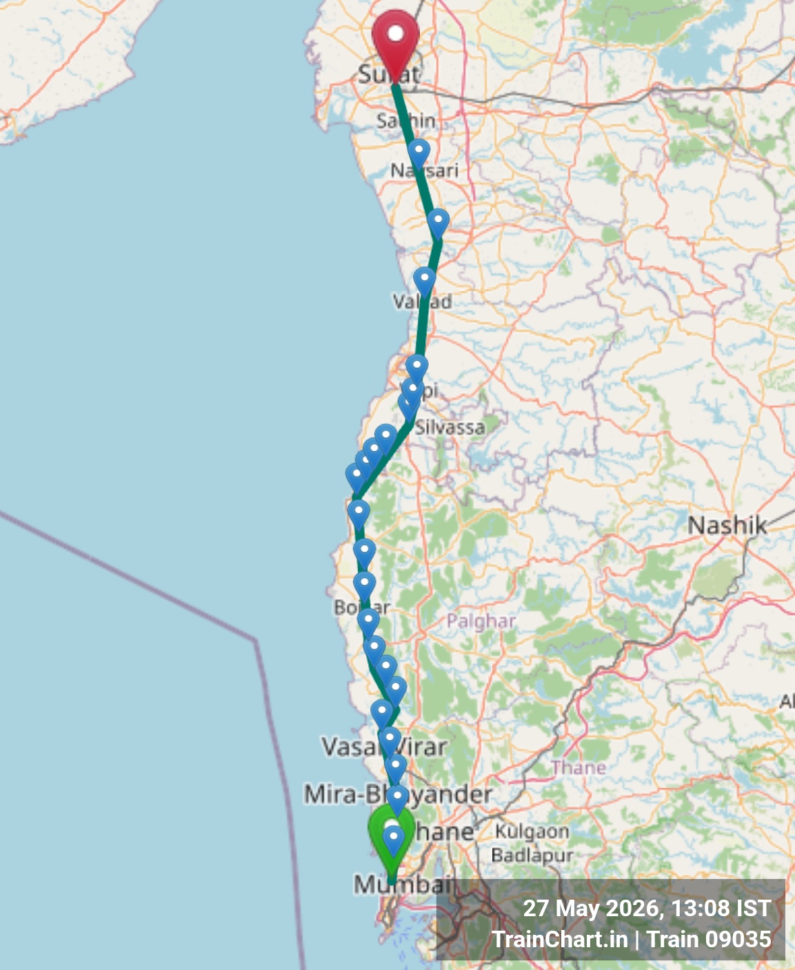 train 09035 map