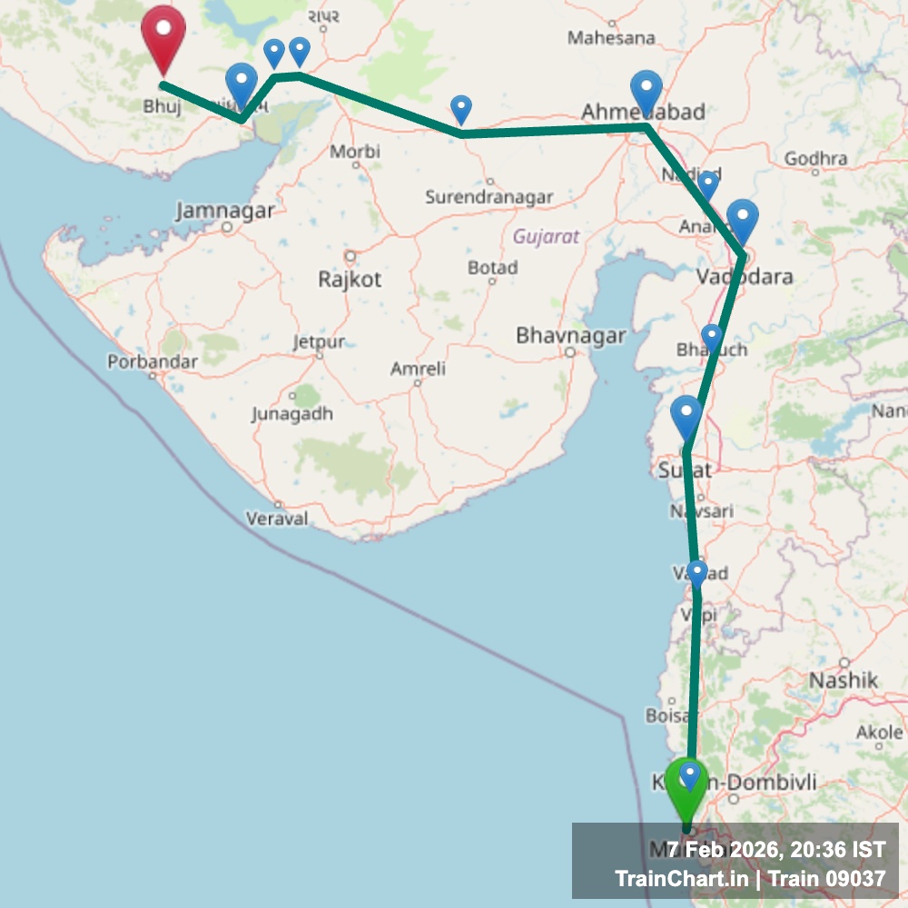 train 09037 map