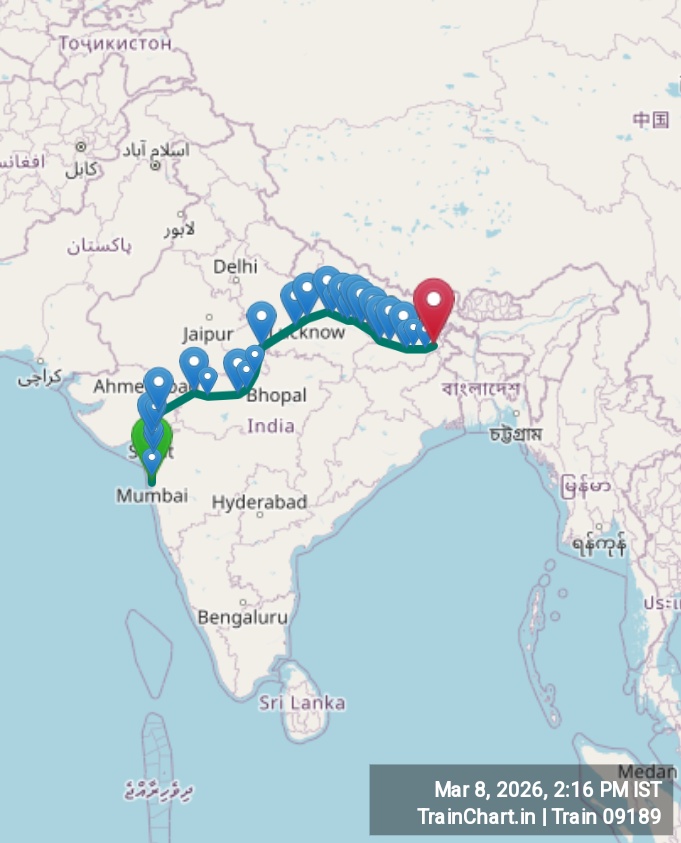 train 09189 map