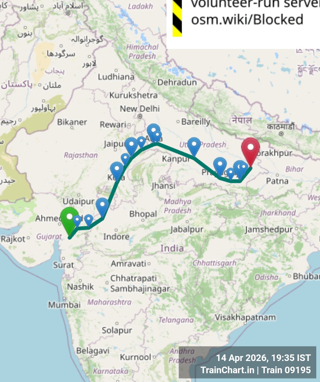 train 09195 map