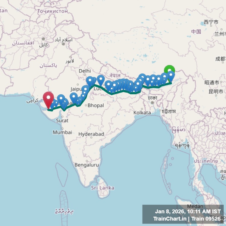 train 09526 map