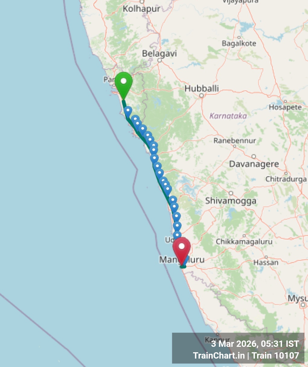 train 10107 map