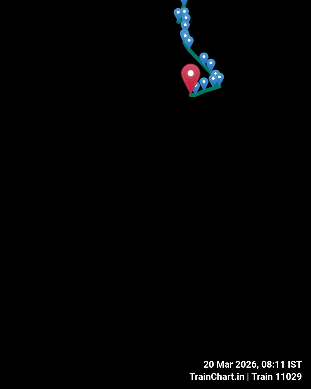 train 11029 map