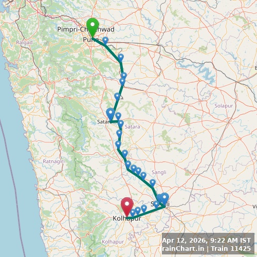 train 11425 map