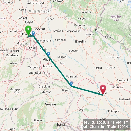 train 12034 map
