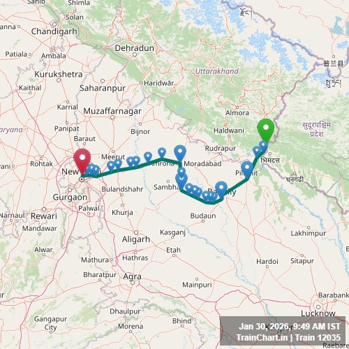 train 12035 map
