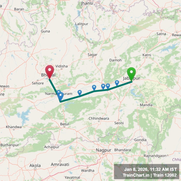 train 12062 map