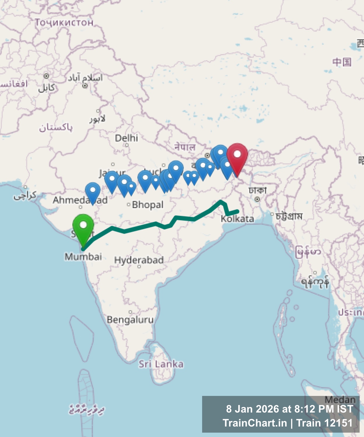 train 12151 map