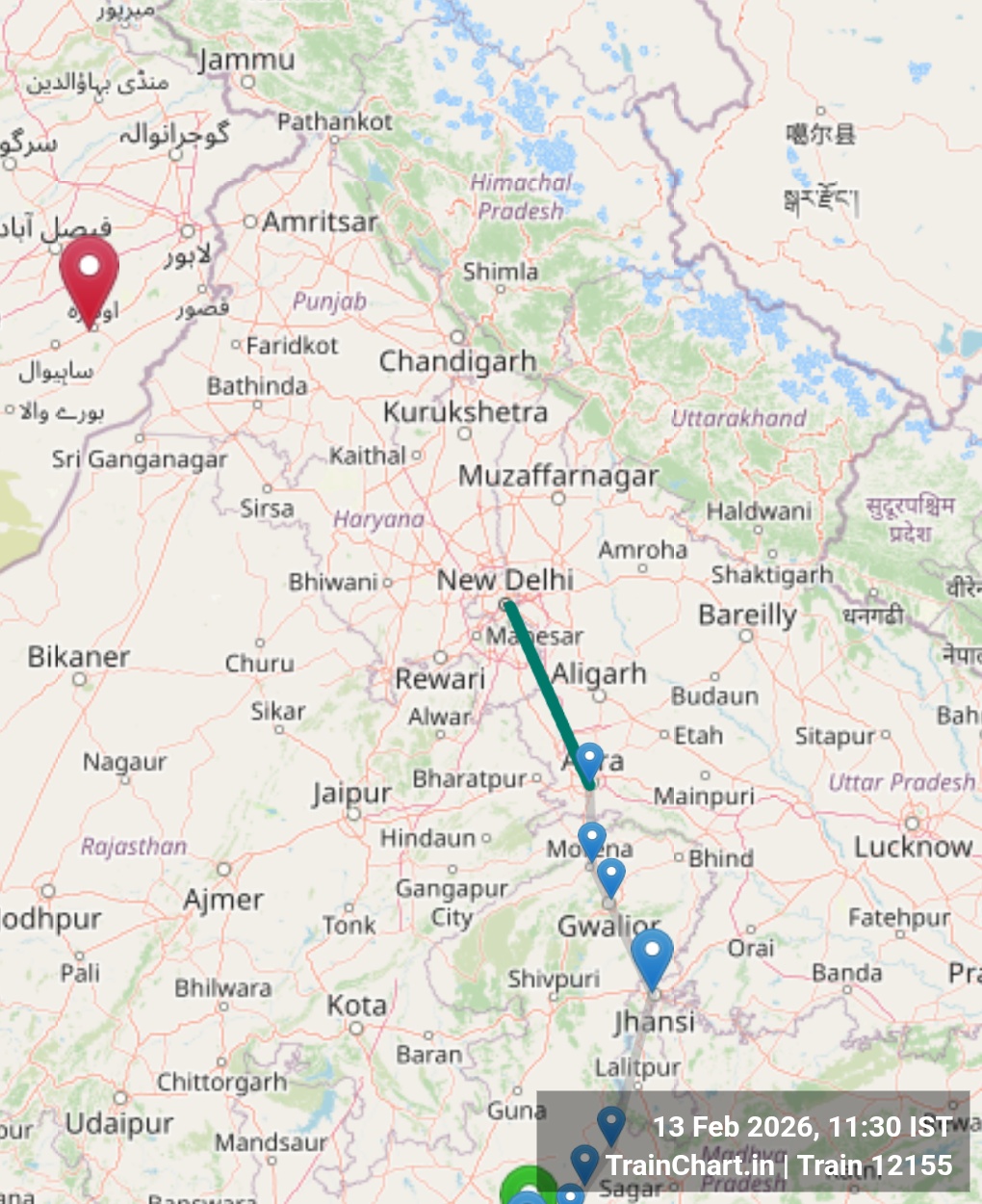 train 12155 map
