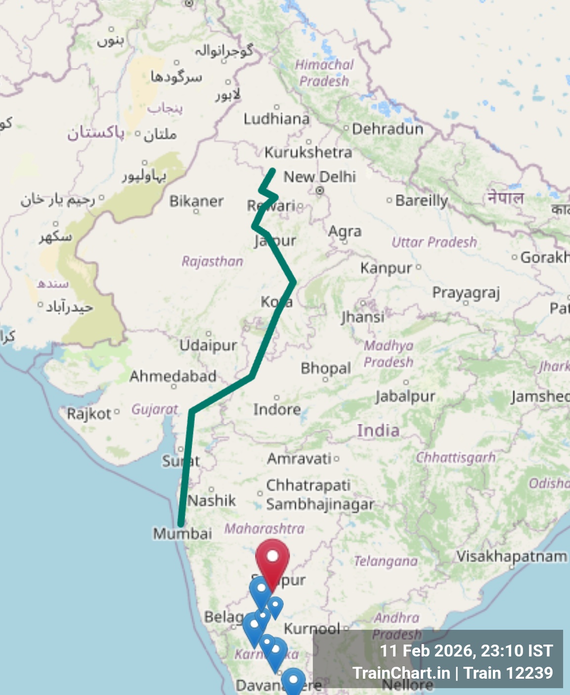 train 12239 map