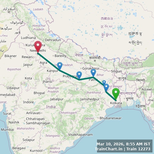 train 12273 map