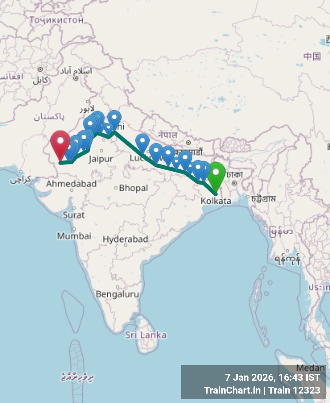 train 12323 map