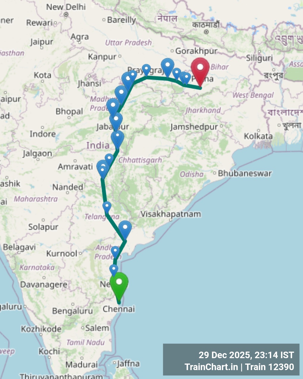 train 12390 map