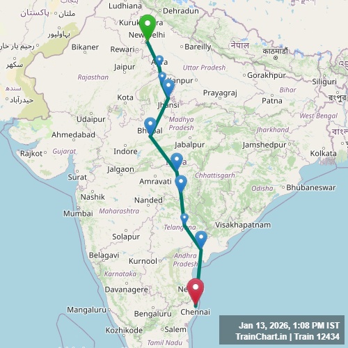 train 12434 map
