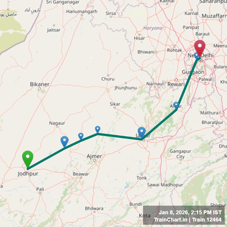 train 12464 map