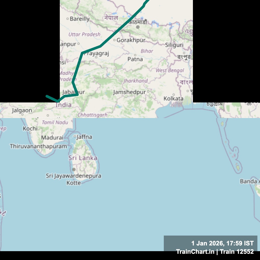 train 12552 map