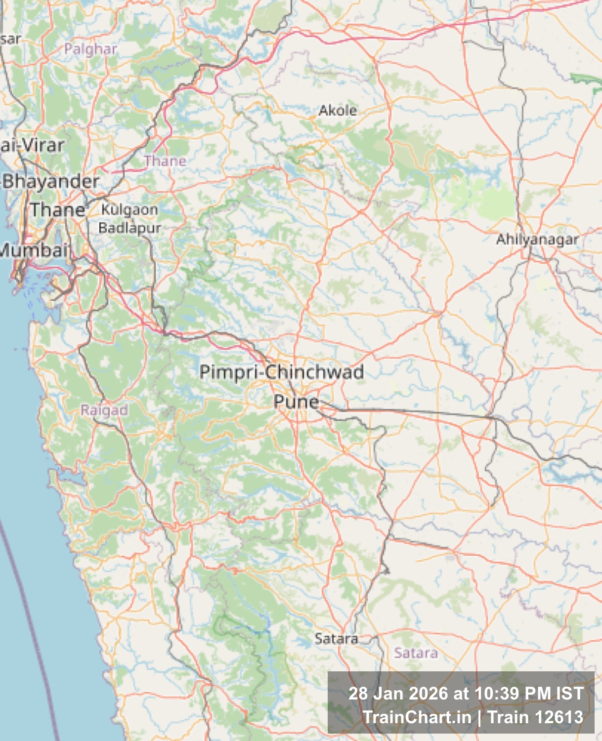 train 12613 map