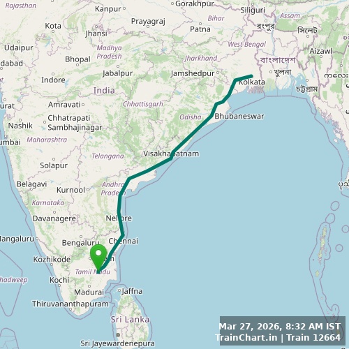 train 12664 map