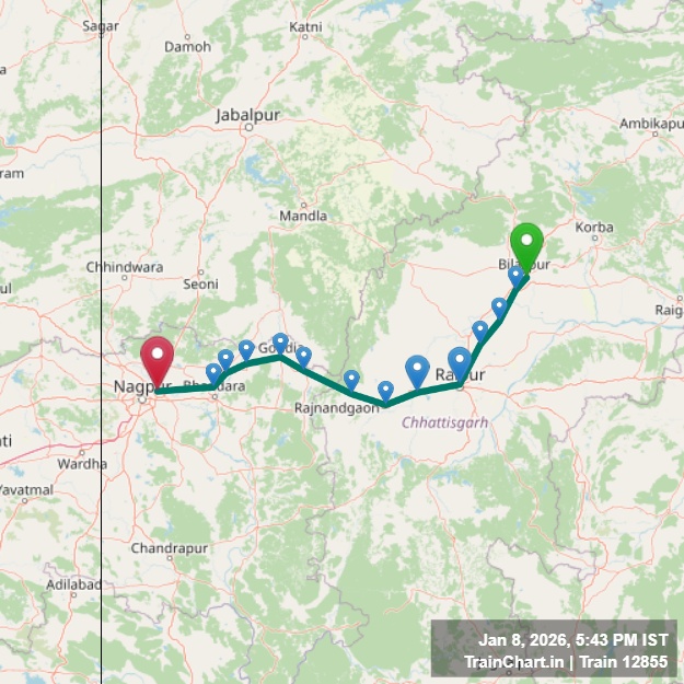 train 12855 map