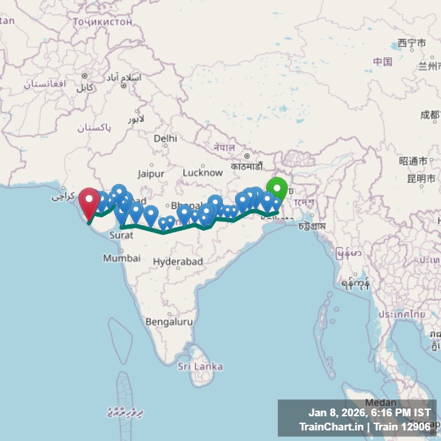 train 12906 map