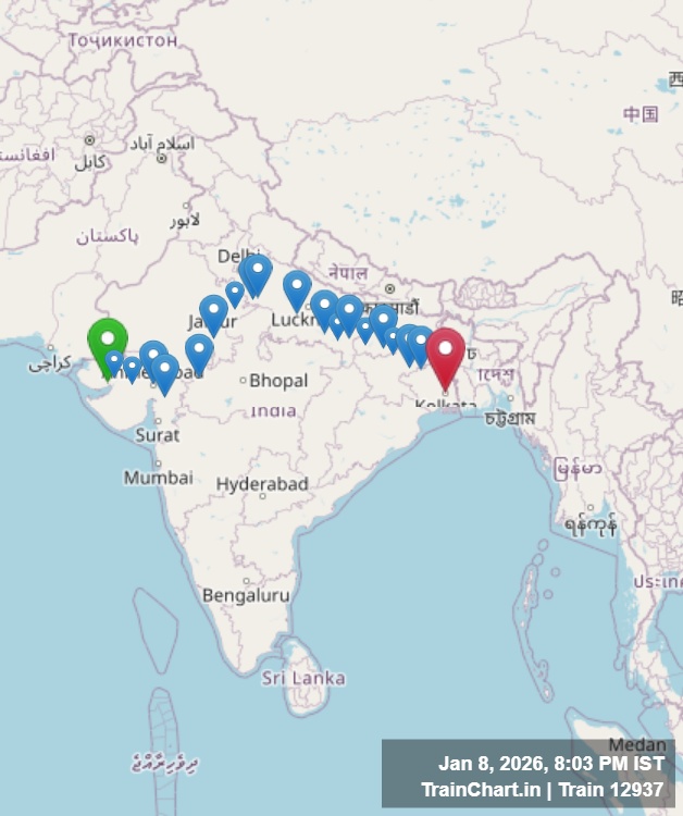 train 12937 map