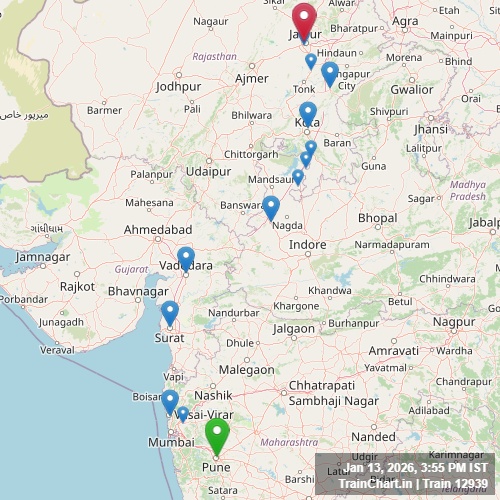train 12939 map