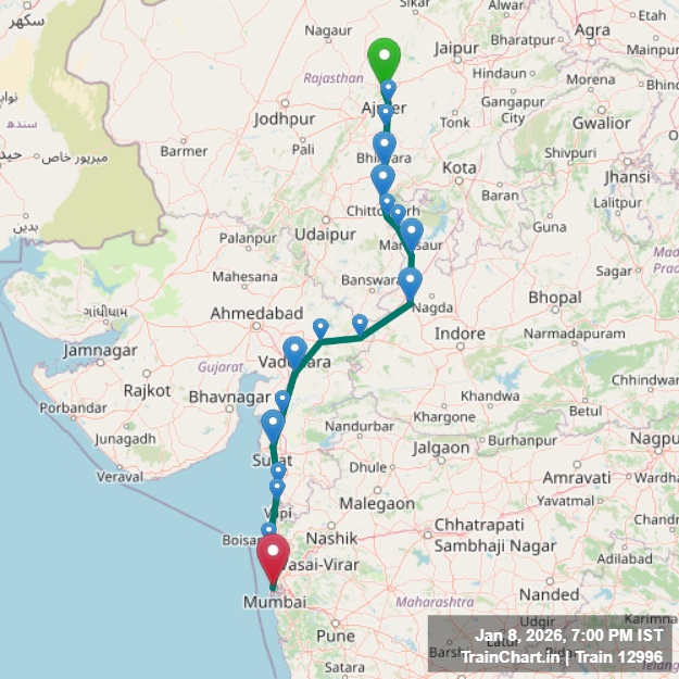 train 12996 map