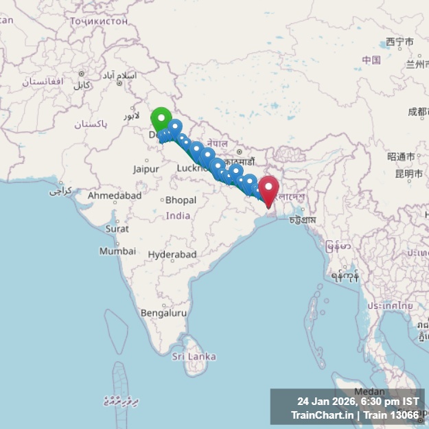 train 13066 map