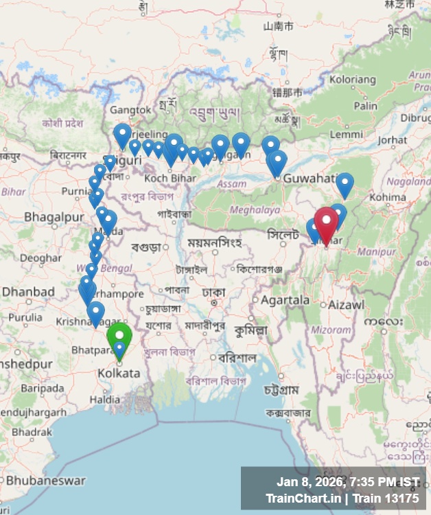 train 13175 map