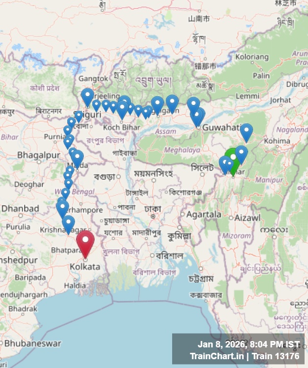 train 13176 map