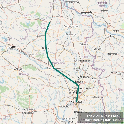 train 13187 map