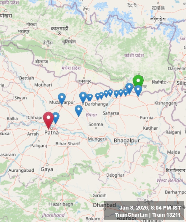 train 13211 map