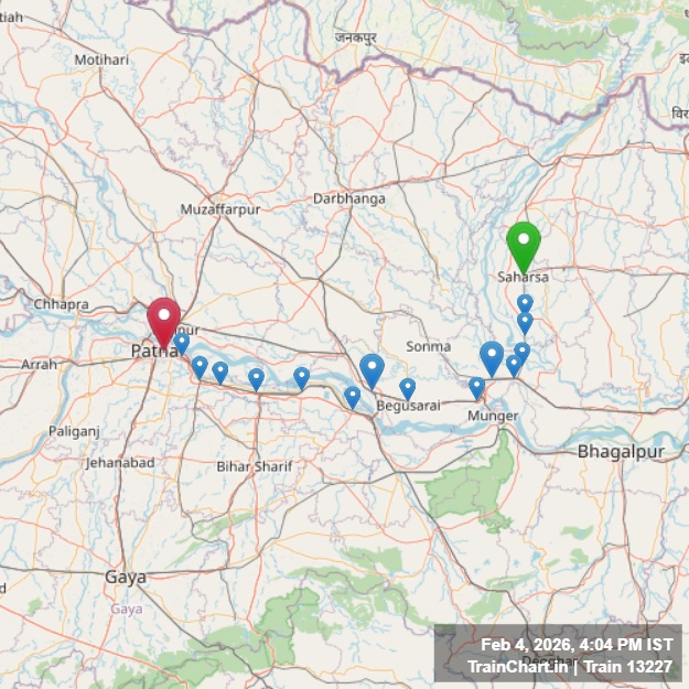 train 13227 map