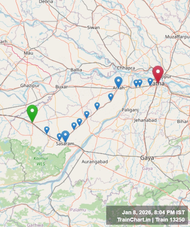 train 13250 map