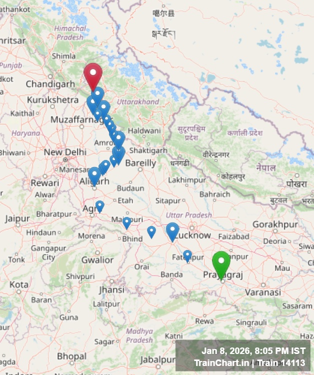 train 14113 map