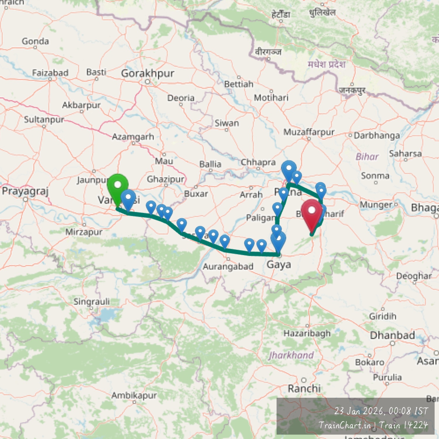 train 14224 map