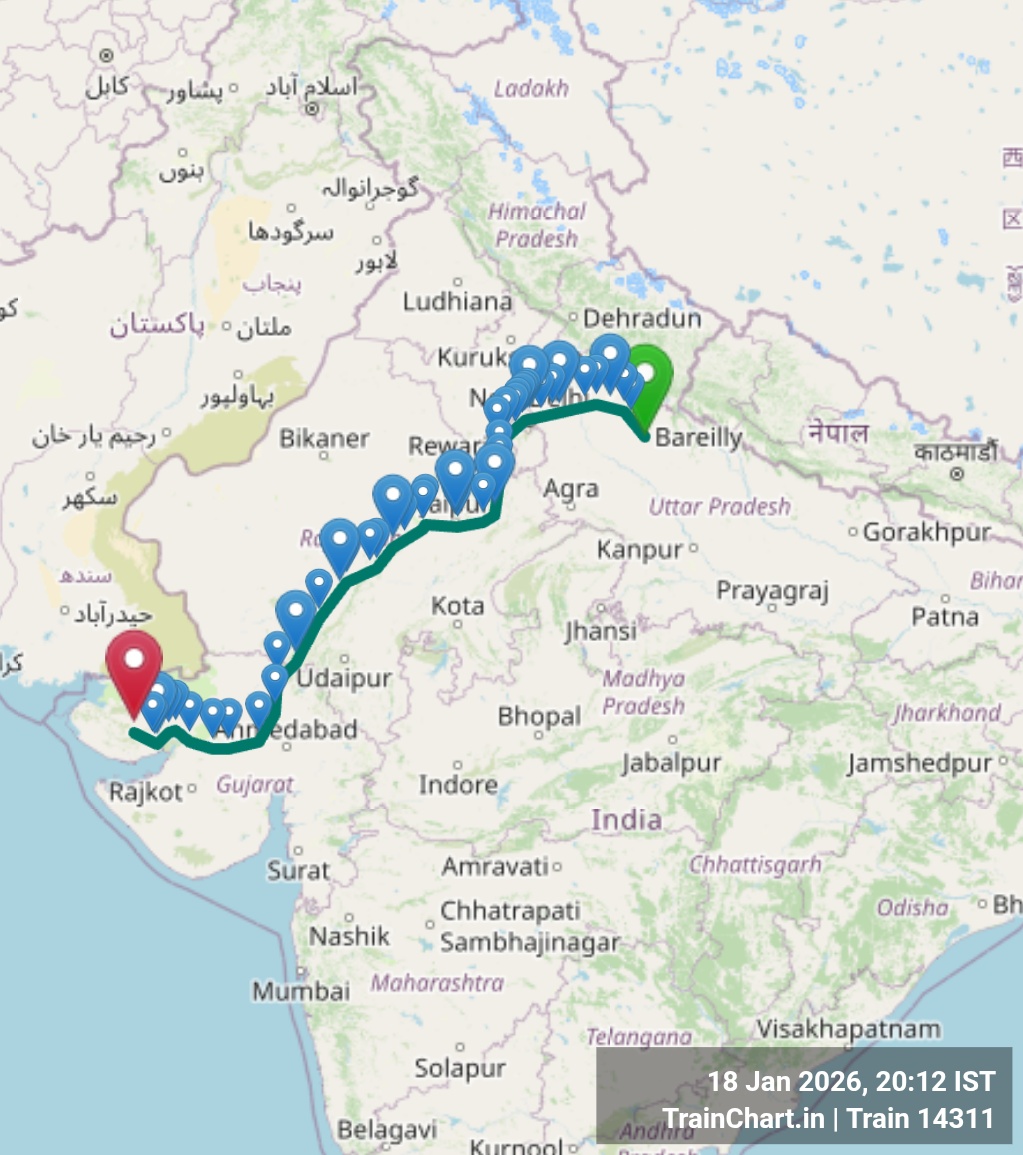 train 14311 map