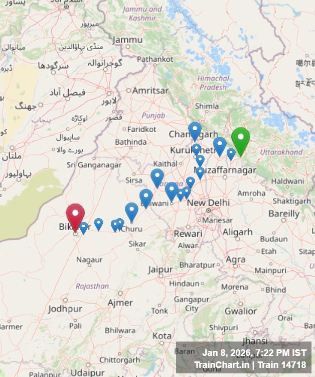 train 14718 map