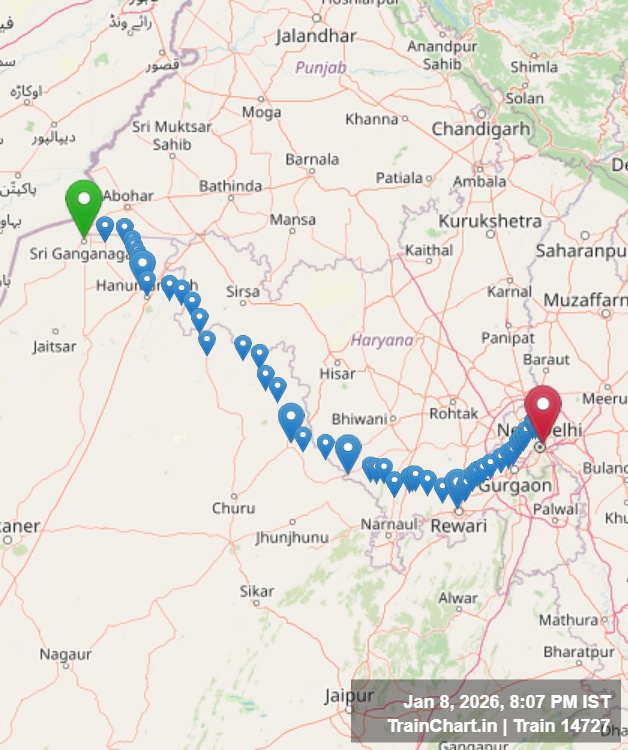 train 14727 map