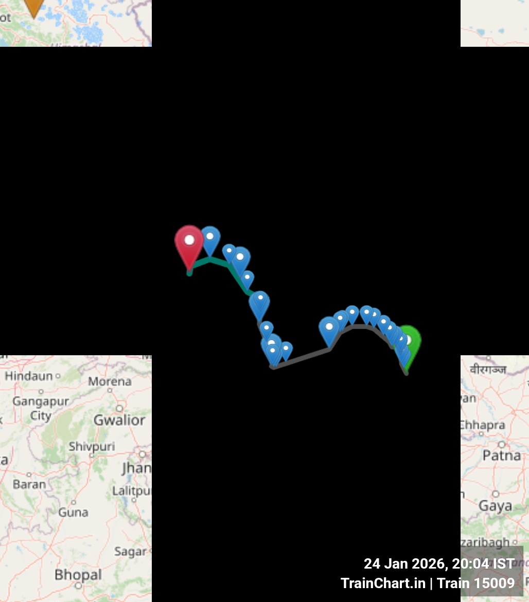 train 15009 map