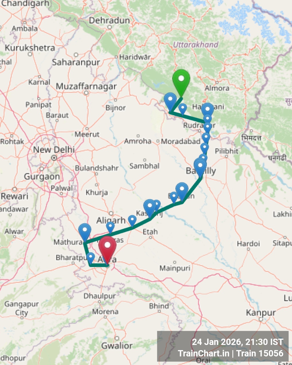 train 15056 map