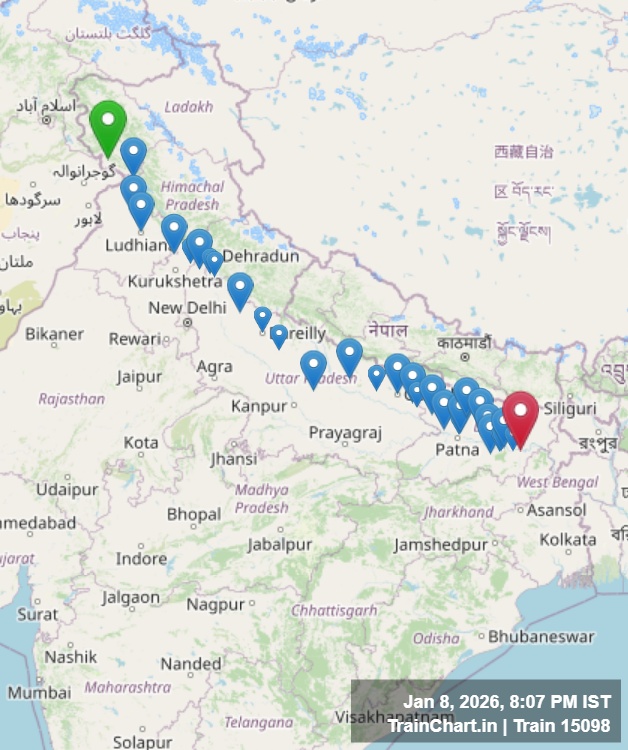 train 15098 map