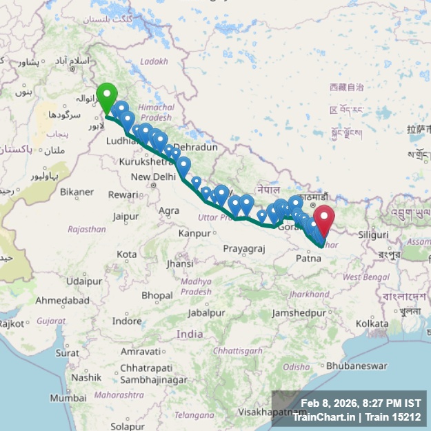 train 15212 map