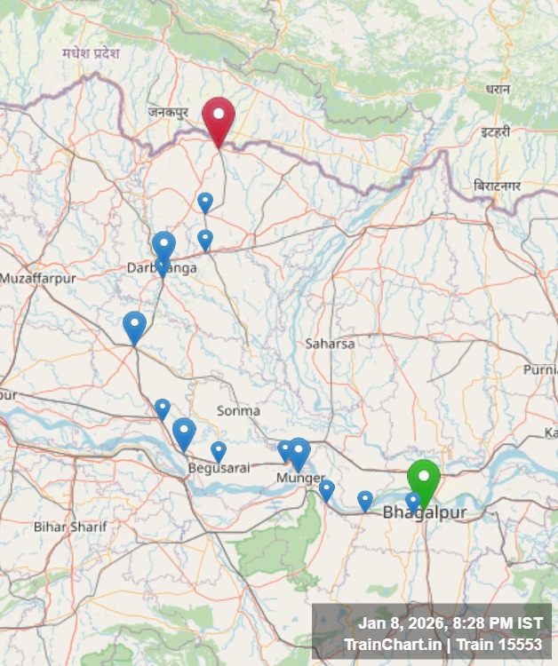 train 15553 map