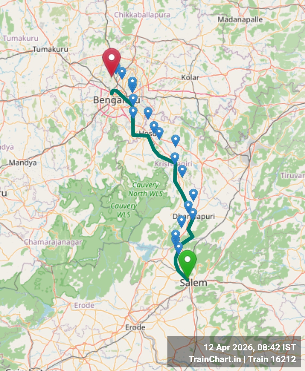 train 16212 map