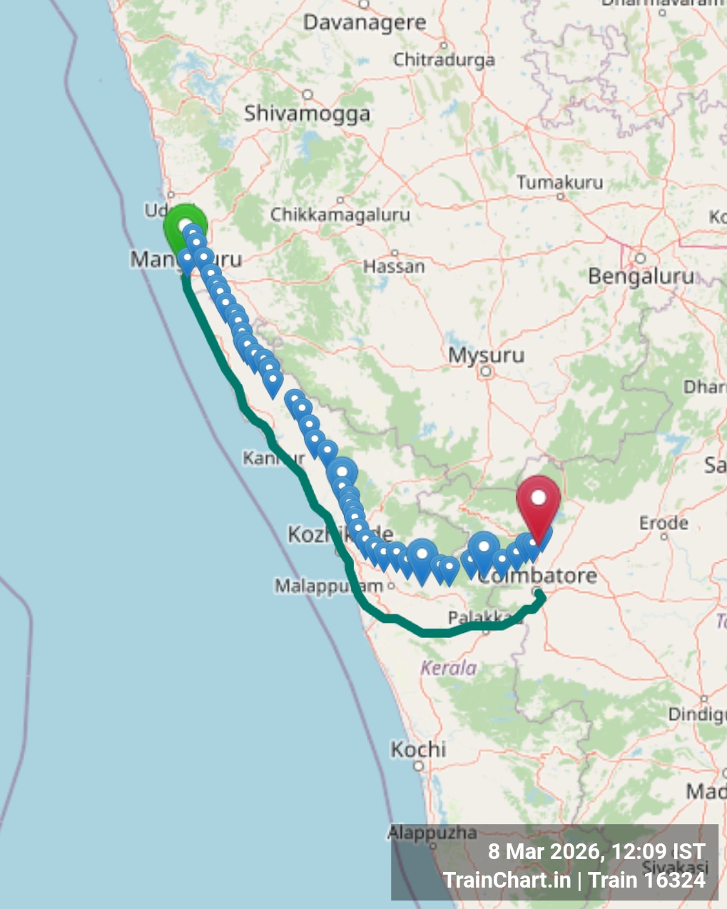 train 16324 map